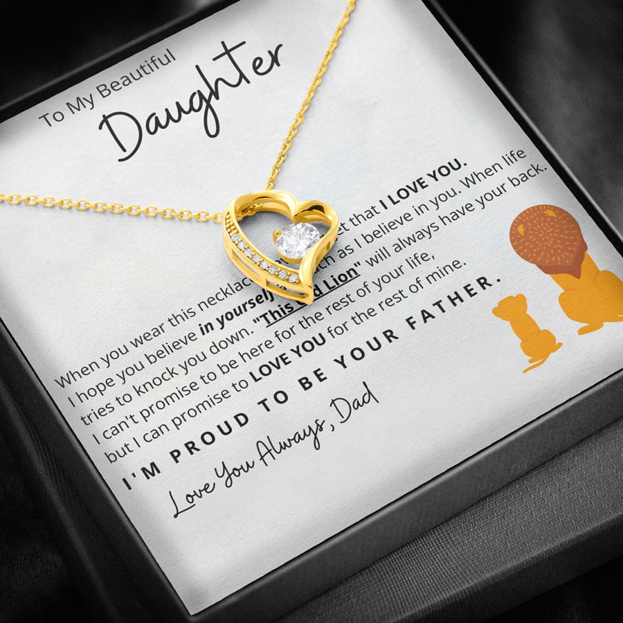 "To My Daughter" Forever Love Necklace [Almost Sold Out]