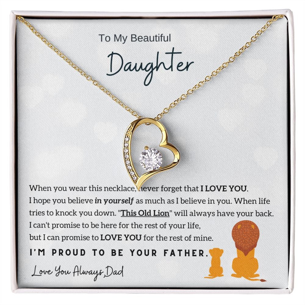 "To My Daughter" Forever Love Necklace [Almost Sold Out]