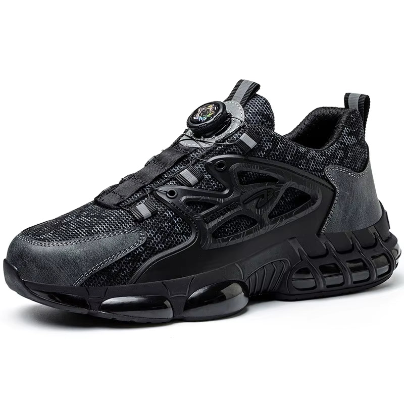 Indestructible Steel Toe Work Shoes for Men Women Rotating Button Safety Shoes Lightweight Construction Work Safety Shoes