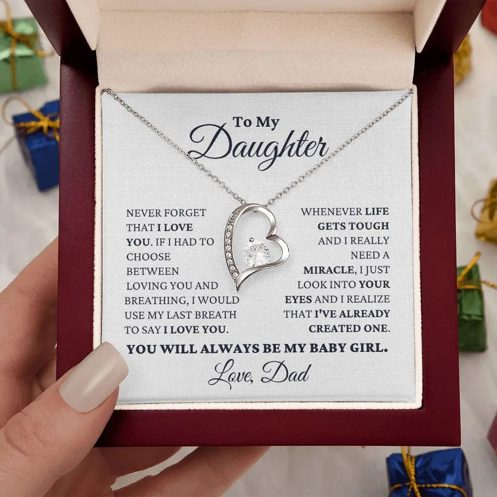 "To My Daughter" Forever Love Necklace [Almost Sold Out]